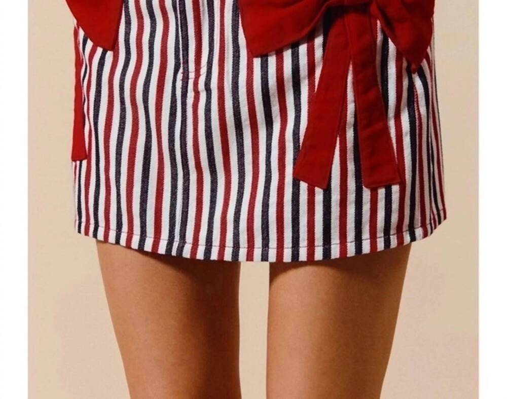 NEW ROSA CLOTHING star spangled skirt in red
